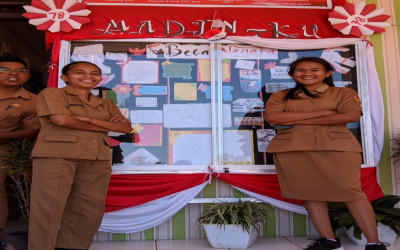 Melalui Mading, SMAN 1 Kupang Tengah turut memeriahkan HUT RI Ke 78